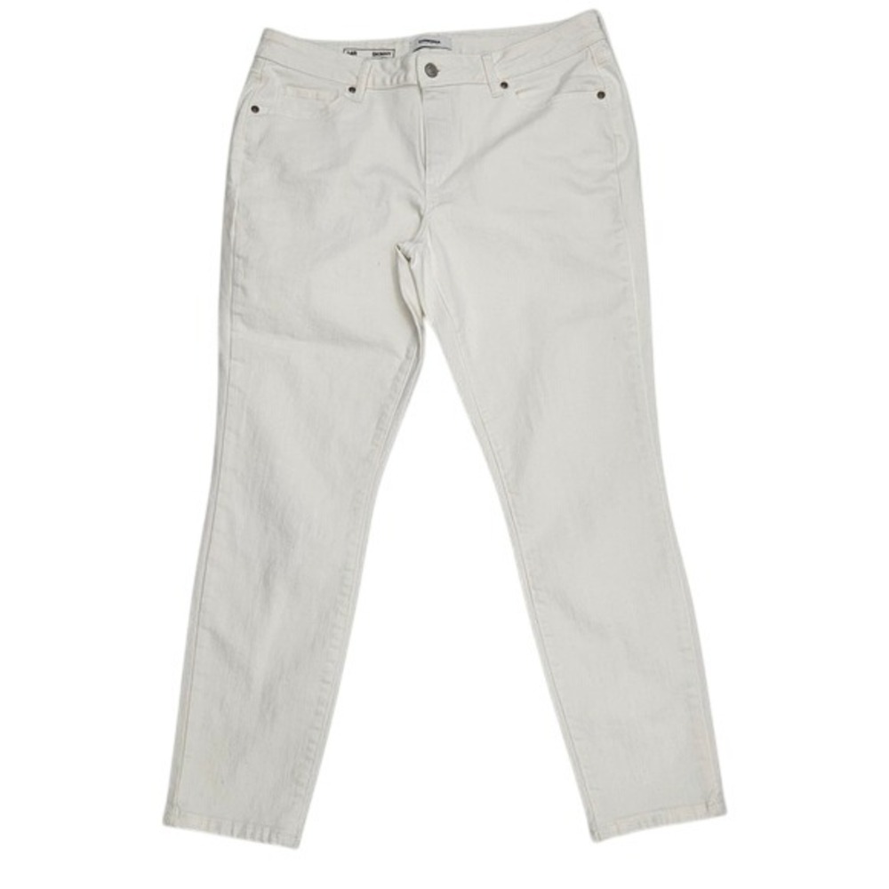 Sonoma 14R White Denim Jeans Skinny Leg Cotton‎ Blend